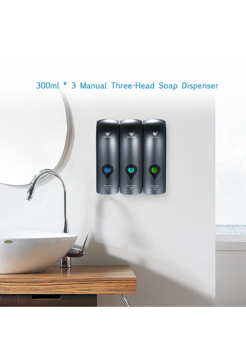 CHUANGDIAN - CHUANGDIAN Manual Soap Dispenser,Wall Mounted Liquid Shampoo Box, Shower Gel Hand Soap Dispensers, for Kitchen Bathroom Home Hotel - Image 1