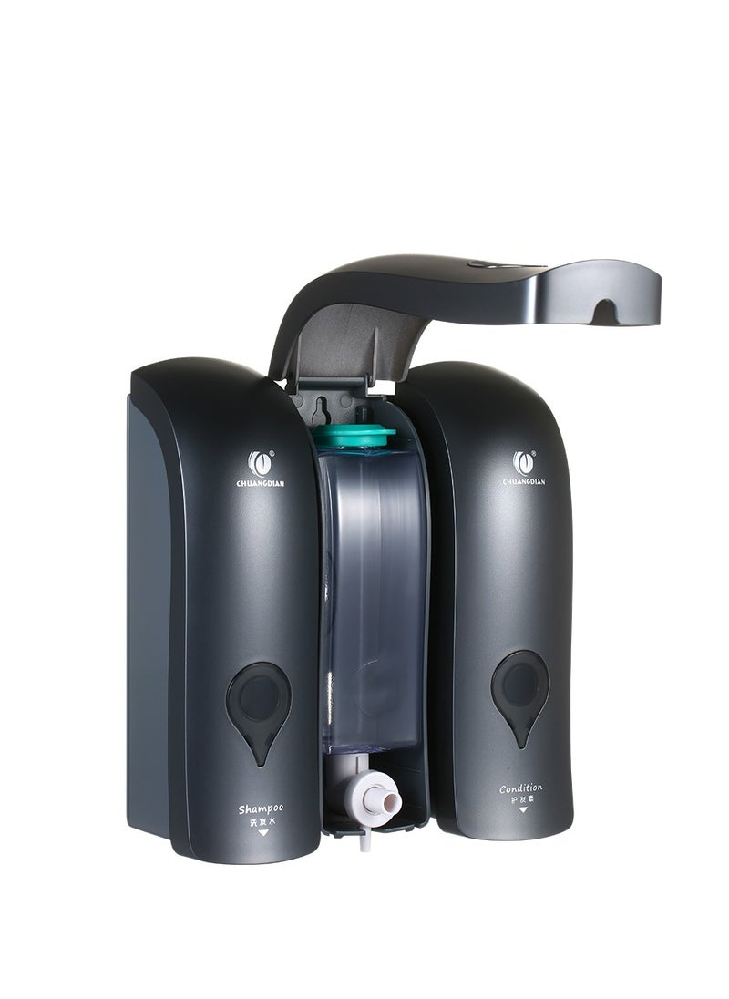 CHUANGDIAN - CHUANGDIAN Manual Soap Dispenser,Wall Mounted Liquid Shampoo Box, Shower Gel Hand Soap Dispensers, for Kitchen Bathroom Home Hotel - Image 1