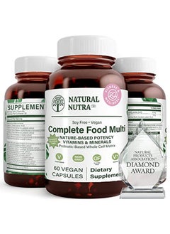 Natural Nutra Whole Food Complete Multivitamin And Mineral With Probiotics For Women And Men Energy Booster Helps Maintain Bone Health Supplement Improves Brain Function And Skin 60 Capsules  - Image 1