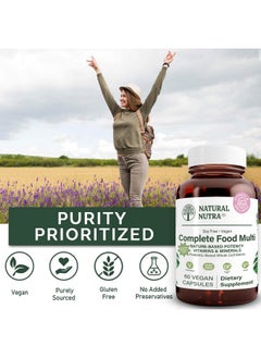 Natural Nutra Whole Food Complete Multivitamin And Mineral With Probiotics For Women And Men Energy Booster Helps Maintain Bone Health Supplement Improves Brain Function And Skin 60 Capsules  - Image 4