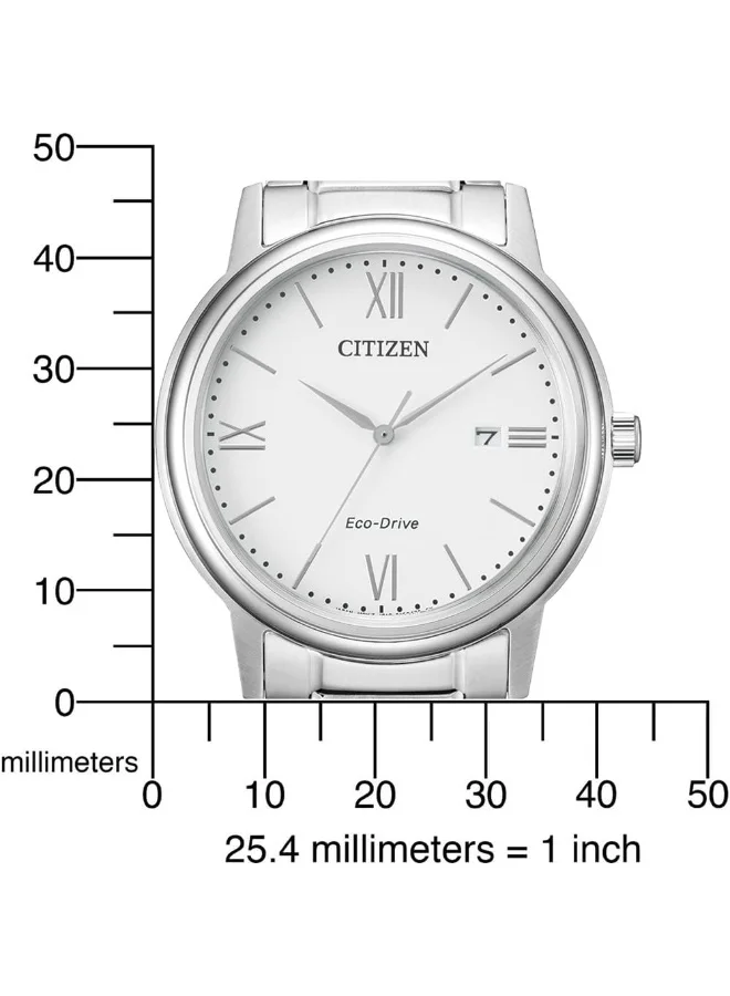 سيتيزن Men's Stainless Steel Strap Eco-Drive Standard Watch AW1670-82A - 41.4 mm