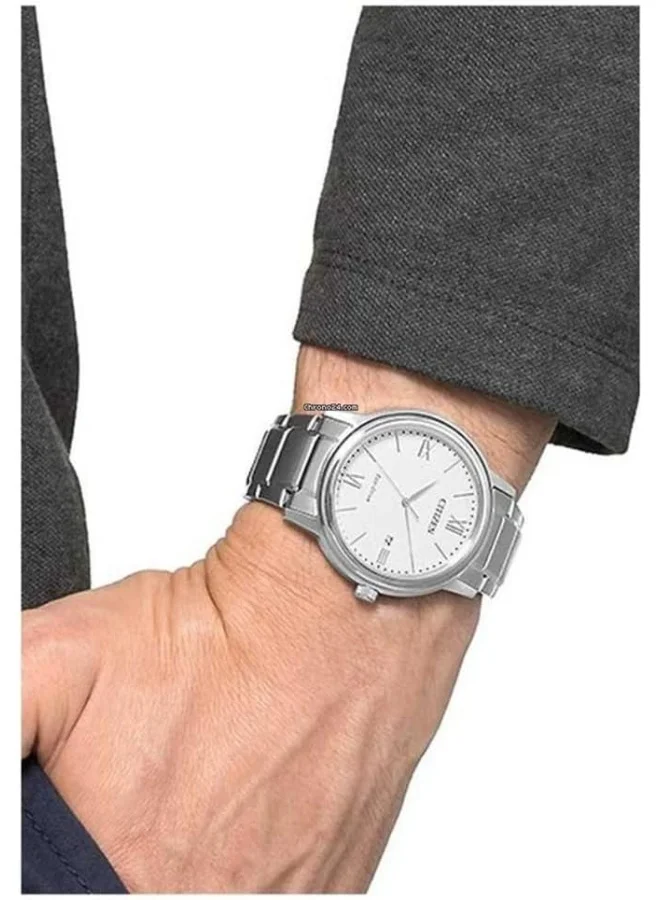 سيتيزن Men's Stainless Steel Strap Eco-Drive Standard Watch AW1670-82A - 41.4 mm