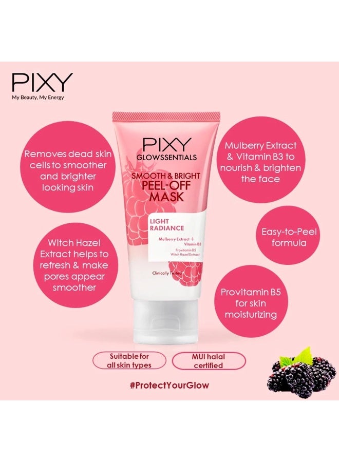 PIXY Glowssentials Light Radiance Smooth & Bright Peel Off Mask 60g (face mask, peel-off mask) - Image 2