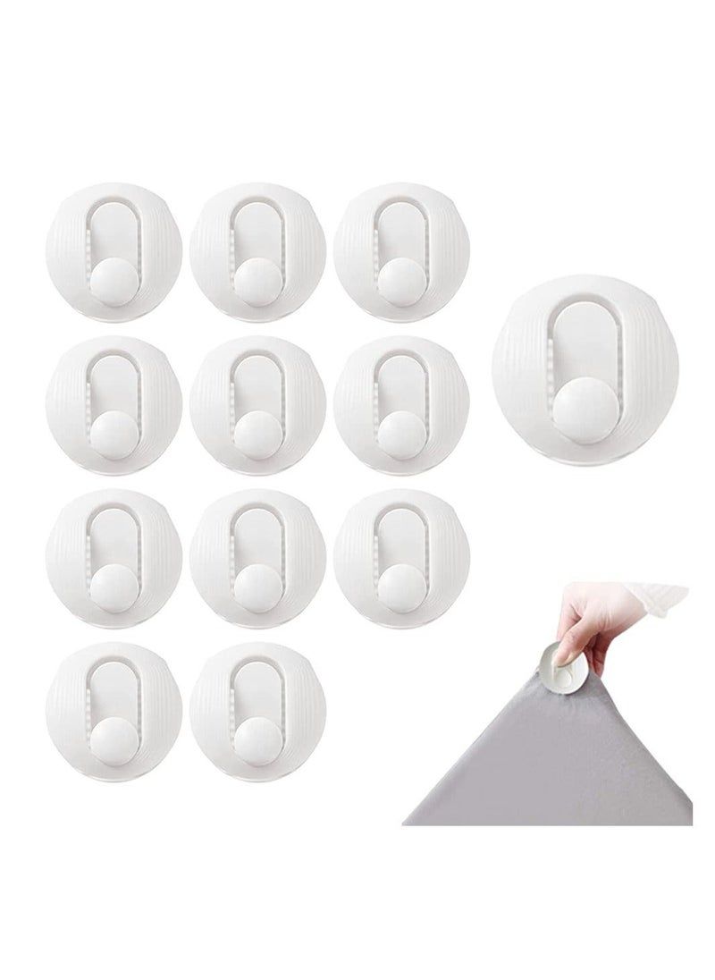 Y&D Quilt Cover Clip, Comforter Duvet Fasteners, High Elasticity Non-Slip Needle-free Fixing Holder (White - 12 Pcs)  - Image 1