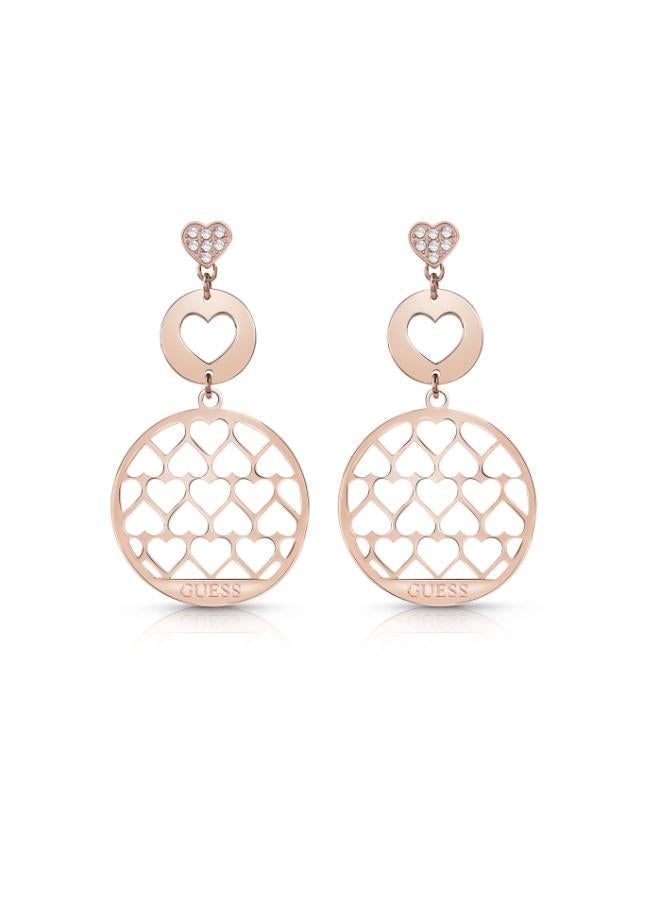 جس أقراط دائرية بنقش قلب