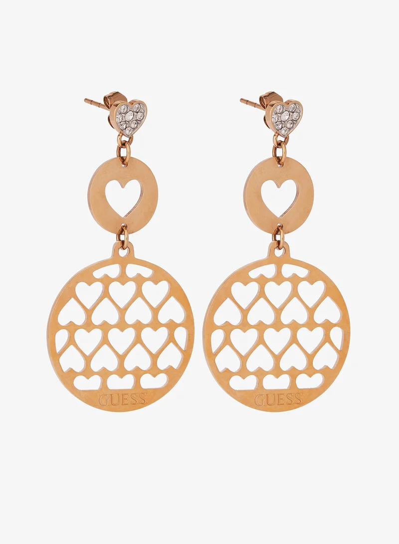 جس أقراط دائرية بنقش قلب