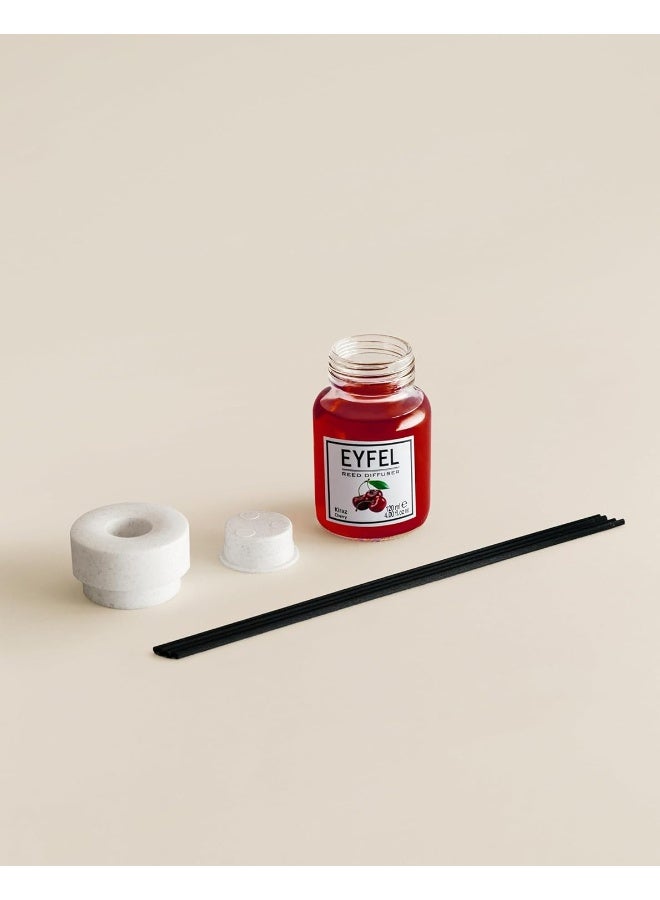 EYFEL EYFEL Reed Diffusers for Home – Cherry Reed Diffuser Set 4.00 fl oz Oil Diffuser Sticks  - Image 4