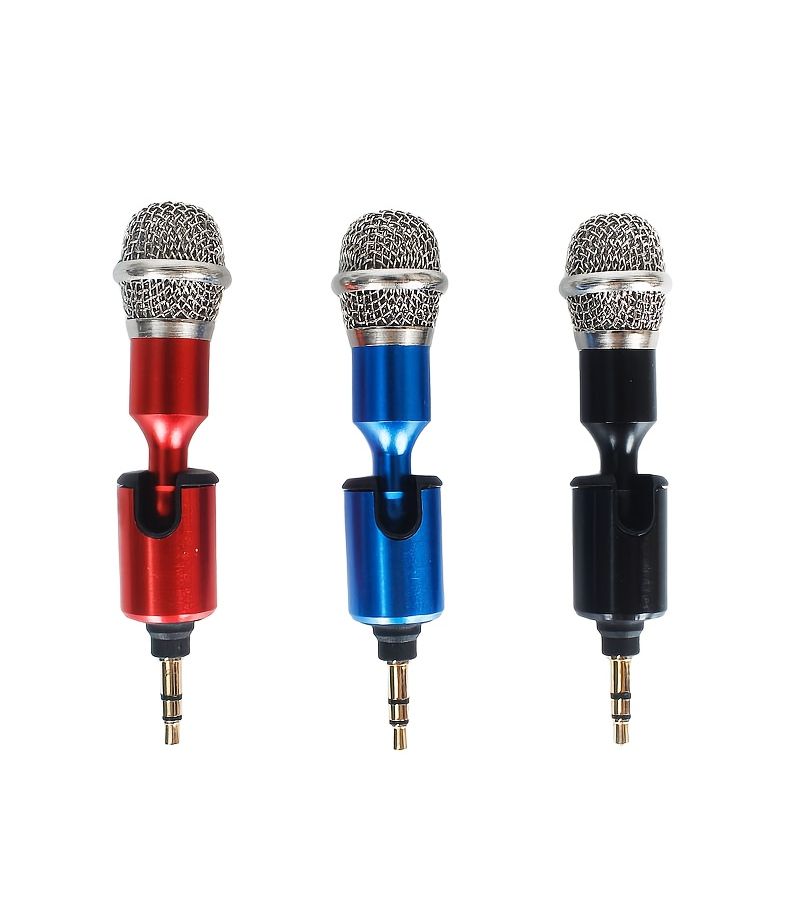 Red Tri Pole Condenser Microphone For Computer Mobile Karaoke And Recording - Image 4