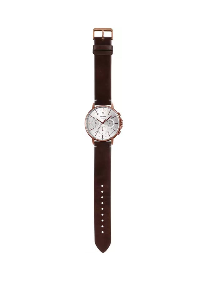 كاسيو ساعة يد كوارتز بعقارب طراز MTP-E321RL-5AVDF - 50 مم - بني رجال - Image 4