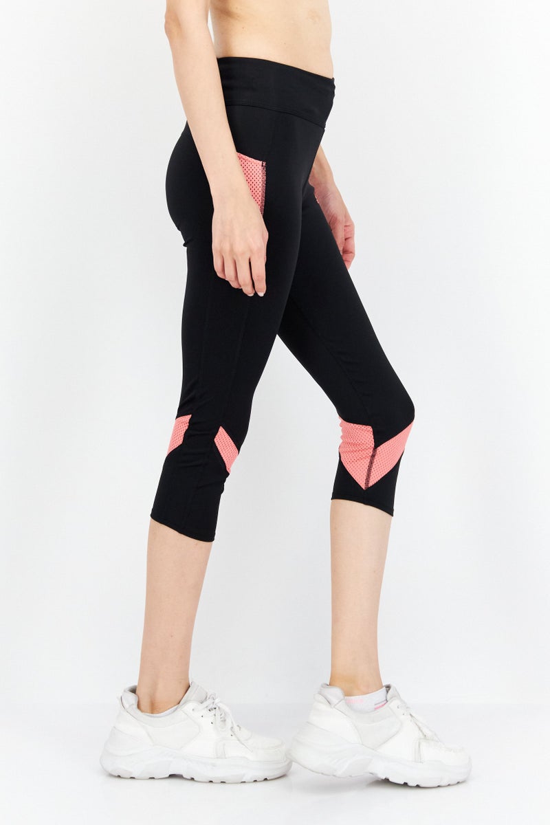 Adidas Women Sportswear Fit Brand Logo 3/4 Training Tights, Black Combo - Image 4