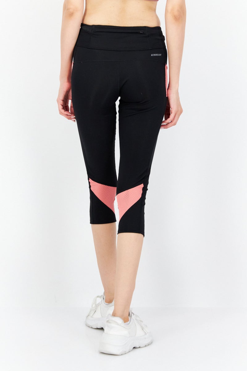 Adidas Women Sportswear Fit Brand Logo 3/4 Training Tights, Black Combo - Image 2
