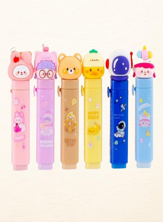 NeedVibes Dream Unicorn Theme Push Pull Pencil Eraser for Girls and Boys, Fancy Erasers for Kids, Cute Retractable Erasers with Protective Cases, Stationery Set (Pack of 1) - Image 5