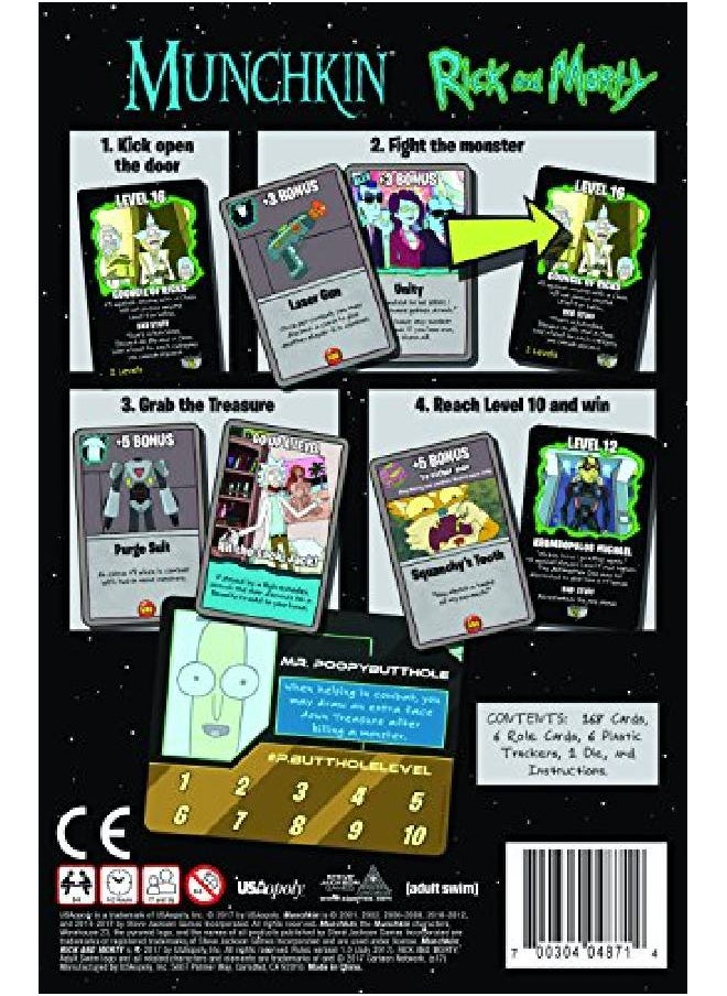 USAopoly - Munchkin Rick And Morty Card Game ; Rick And Morty Adult Swim Munchkin Board Game ; Officially Licensed Rick And Morty Merchandise ; Munchkin Game From Steve Jackson Games - Image 1