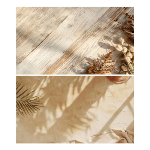 HomeArt Sheet 2 in 1 Product Photography Backdrop 3D Flat Lay Tabletop Double-Sided 20x29 Photo Background PVC Wrinkle Free for Small Products Food, Cosmetics Shoot (Combo 12) - Image 1