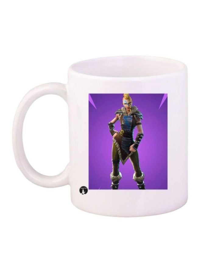 RKN Fortnite Game Printed Coffee Mug White/Purple/Black - Image 1