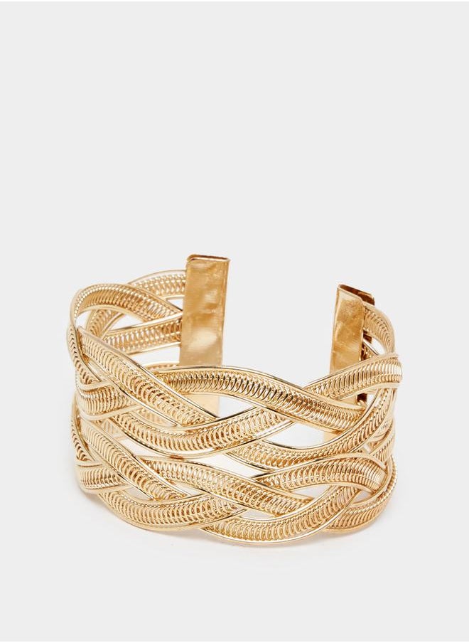 Styli Textured Cuff Bracelets with Cut Out Details  - Image 2