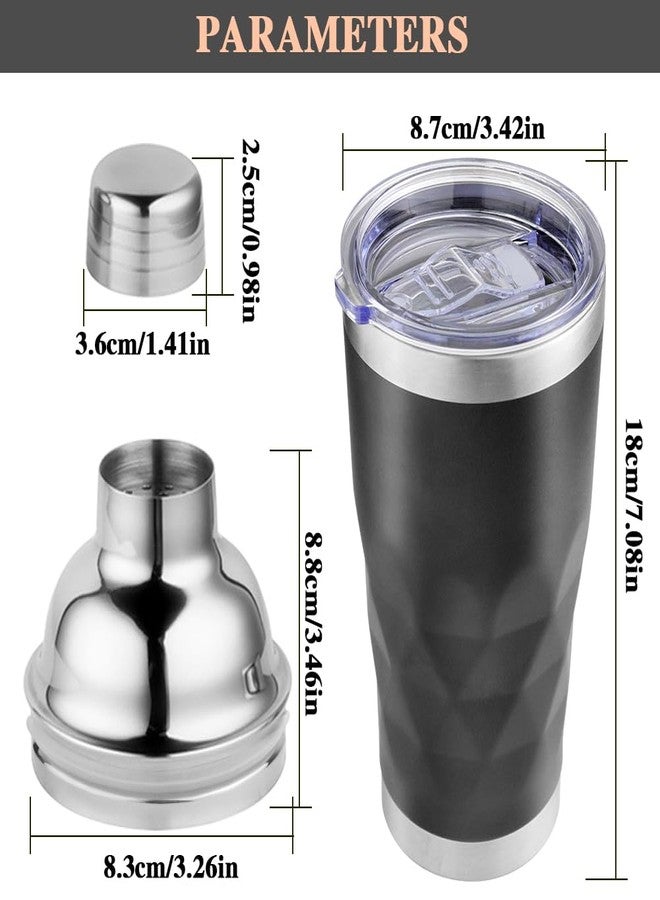 NewGF 20 oz Cocktail Shaker, Martini Shaker Drink Mixer with Built-In Strainer, Stainless Steel Shakers Double-layer insulation - Image 2