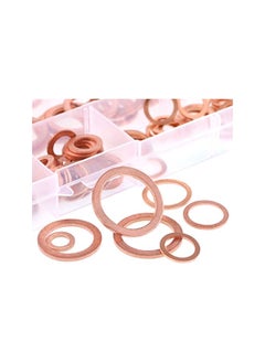 Glarks Glarks 165Pcs Metric Flat Ring Copper Sealing Washers Assortment Set - 8 Sizes of M6 M8 M10 M12 M14 M16 M18 M20  - Image 3