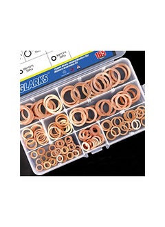 Glarks Glarks 165Pcs Metric Flat Ring Copper Sealing Washers Assortment Set - 8 Sizes of M6 M8 M10 M12 M14 M16 M18 M20  - Image 4