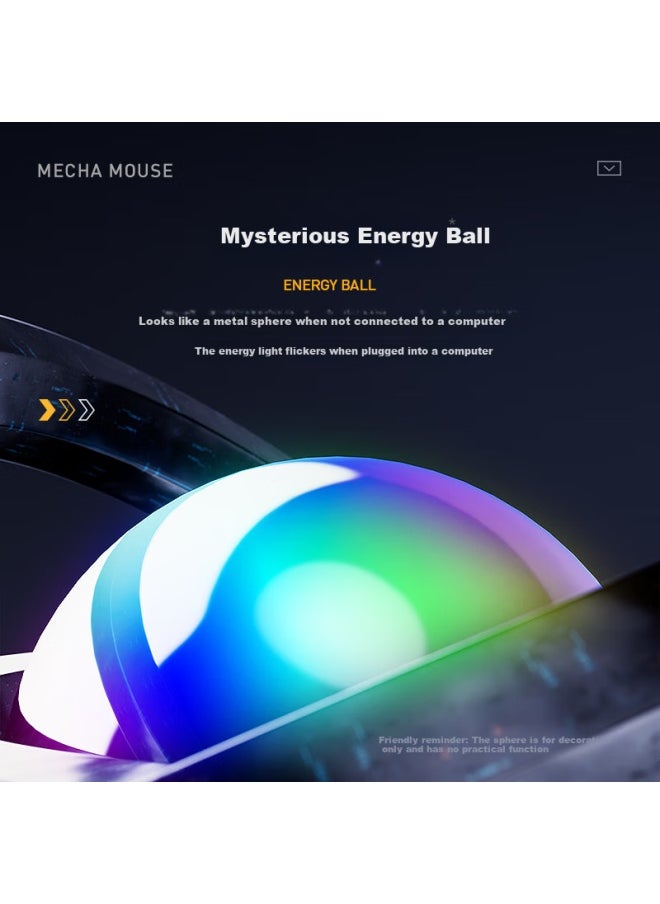 Inphic W9p Wired Gaming Mouse With Sound Version, Gaming Macro, Rgb Breathing Light Effect, Ergonomic Design, For Pubg, Cf, Lol, Mecha White