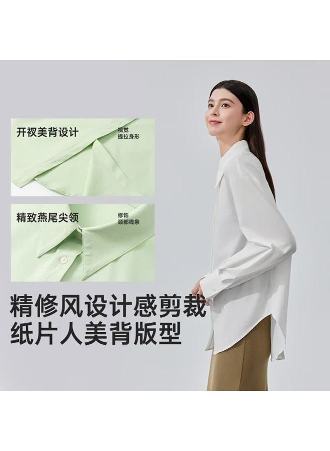 Vvc Sun Protection Clothing For Women, Summer Lightweight Breathable Uv-resistant Beautiful Back Long-sleeve Shirt Outdoor Sun Protection Garment, Polar White, M