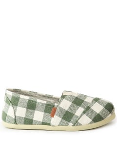 Perky Women's Casual Slip-On Plaid - Green  - Image 3