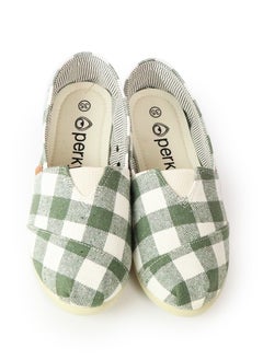 Perky Women's Casual Slip-On Plaid - Green  - Image 2