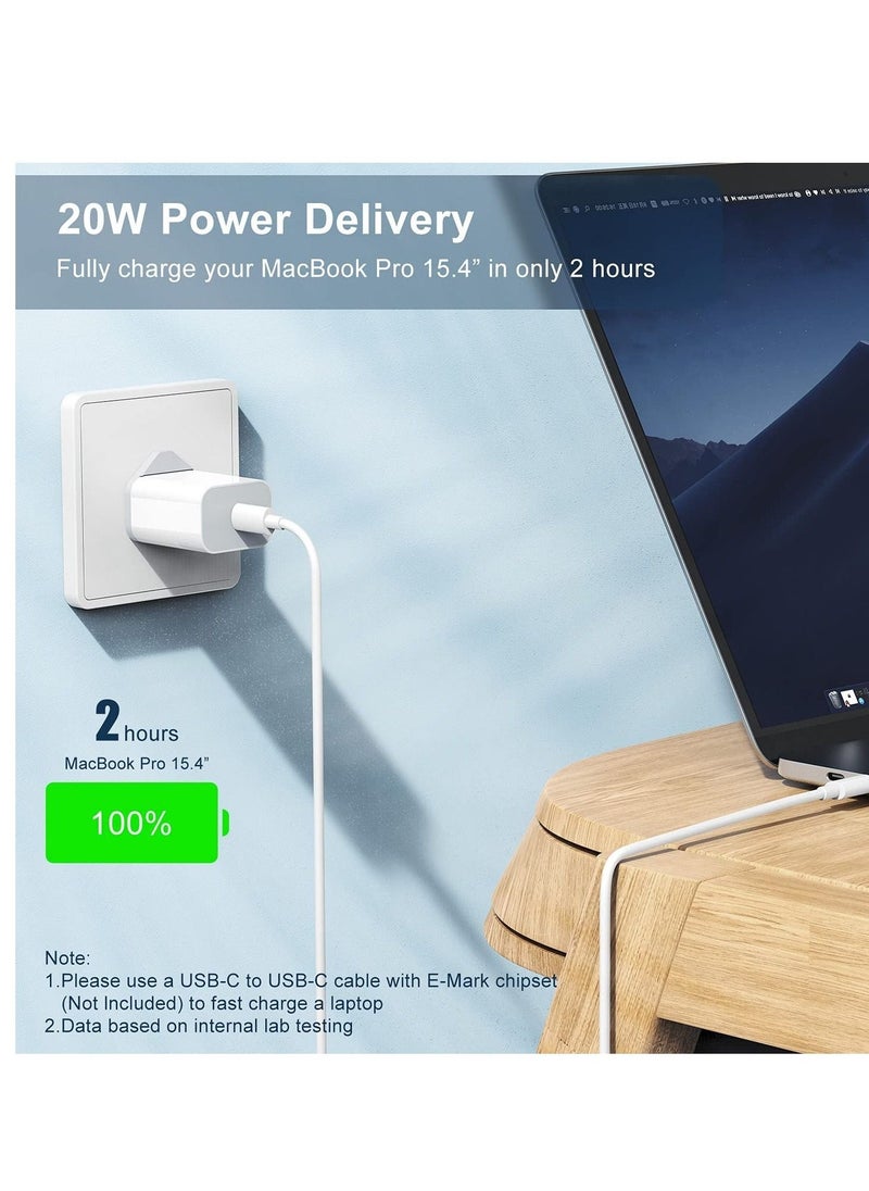 BGM - 20W USB C Charger Plug, PD Fast Charge Type C Wall Adapter, Power Delivery Fast Charger Compatible with iPhone Apple 12 11 XS XR X 8 7 Plus SE, iPad Pro, Samsung Galaxy S20, Wireless Charger Original - Image 1