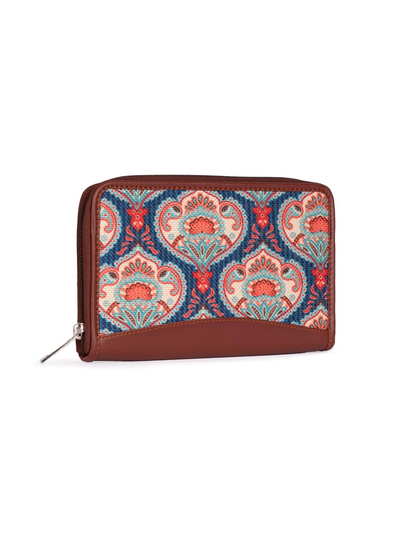 ZOUK Women's Handmade Vegan Leather Wallets and Jute Purse for Ladies - Clutch with Indian Print - Wallets for Mobile Phones - Image 3