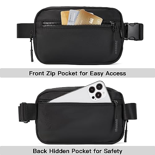 Telena Fanny Packs Crossbody Belt Bag Cross Body Bag Fashionable for Women with Adjustable Strap Black - Image 5