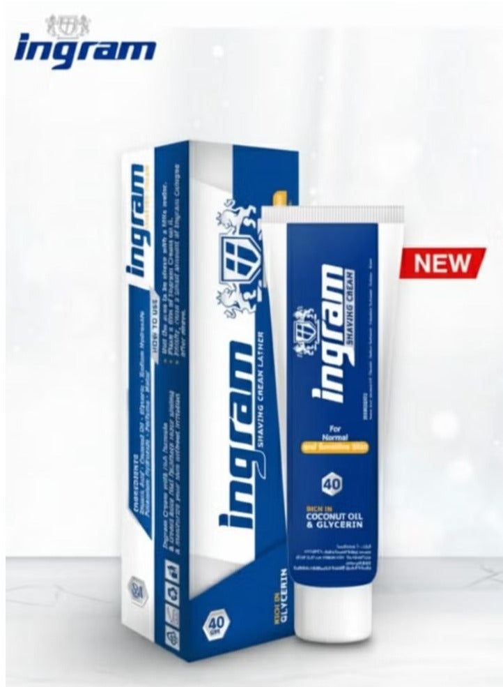 Ingram Cool Lather Shaving Cream Blue 40grams - Image 2