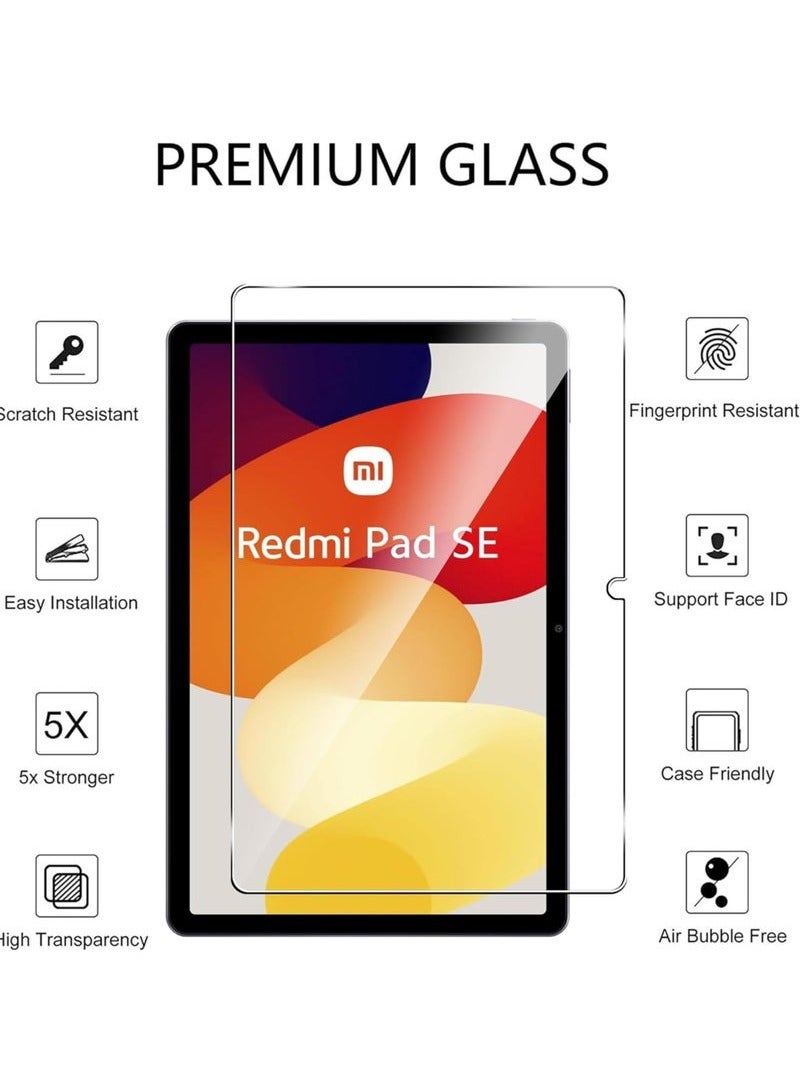 يوارب كينج واقي شاشة من الزجاج المقوى لجهاز Xiaomi Redmi Pad SE مقاس 11 بوصة شفاف - Image 3