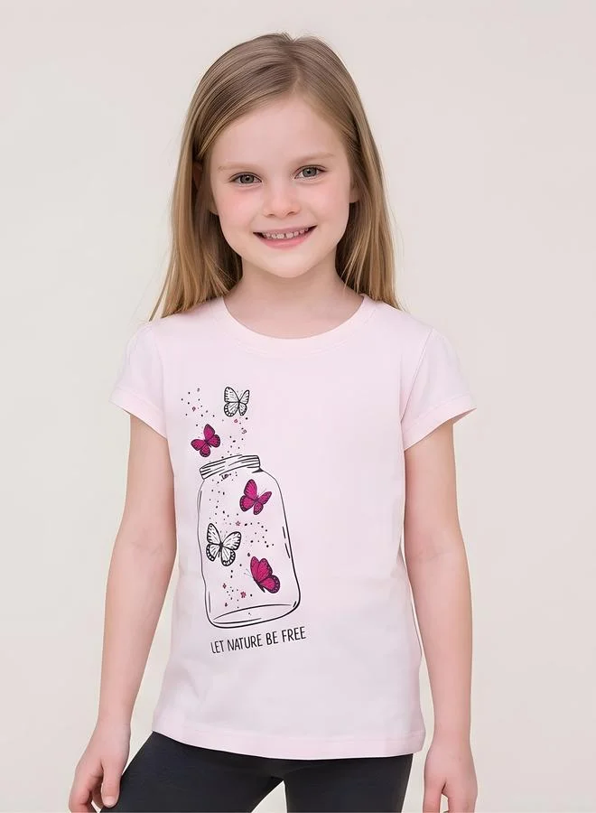 Take Two Girls Regular Fit Graphic T-Shirt By Juniorloom