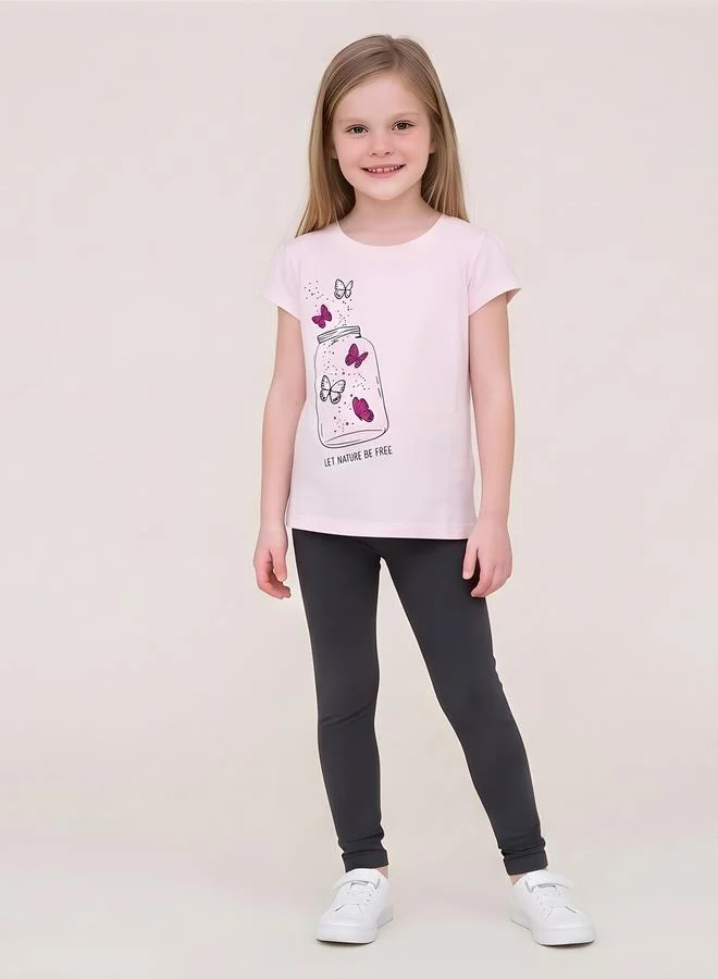 Take Two  Girls Regular Fit Graphic T-Shirt By Juniorloom for Women | Best Price UAE