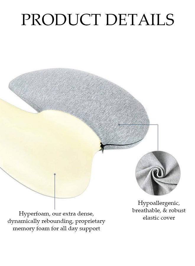 DUNISO Office Chair Lumbar Support Pillow，Memory Foam Back Cushion with Pillowcase and Adjustable Straps，Ergonomic Design Orthopedic Backrest for Lower Back Pain Relief Posture，for Home, Office, Car - Image 3