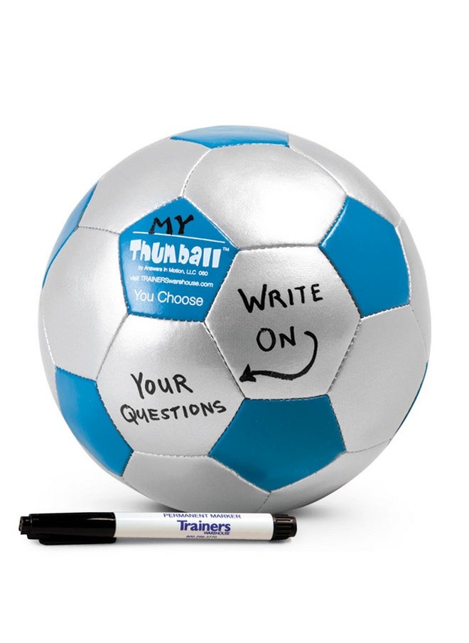 Trainers Warehouse Createyourown Thumball 6 Blue (Includes Marker) Develop Your Own Ice Breakers Customize Learning Reinforcement Tools 30 Blank Panels  - Image 1