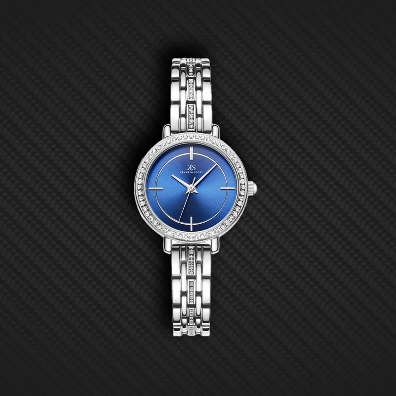 Kenneth Scott Blue Women's Stainless Steel Analog Watch K23532-SBSN - 28.5 mm for Women | Best Price UAE