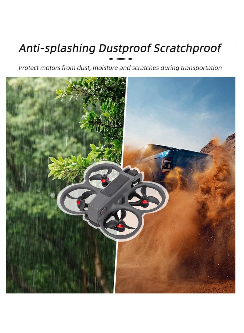 4Pcs Motor Cover for DJI Avata 2, Aluminum Alloy Motor Covers, Motor Protect Guard, Dustproof Waterproof Protective Motor Cover Cap, Drone Motor Cover, for DJI Avata 2 Drone Accessories (Red) - Image 5