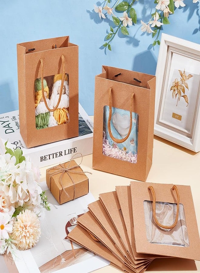 BENECREAT 36 Pcs Paper Gift Bag with Transparent Window, 5.5x7.09x2.76 Inch Tote Gift Paper Bags, Portable Gift Bags for Anniversary, Gift Wrap, Wedding - Image 5