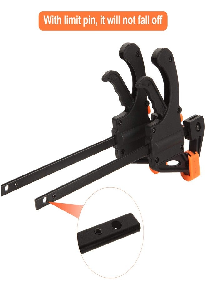 LISHINE 4 Inch Bar Clamps for Woodworking, 8 Pack Quick Grip Clamps Trigger Clamp One Handed Ratchet Clamp, Mini Small Bar Clamp for Craft - Image 4