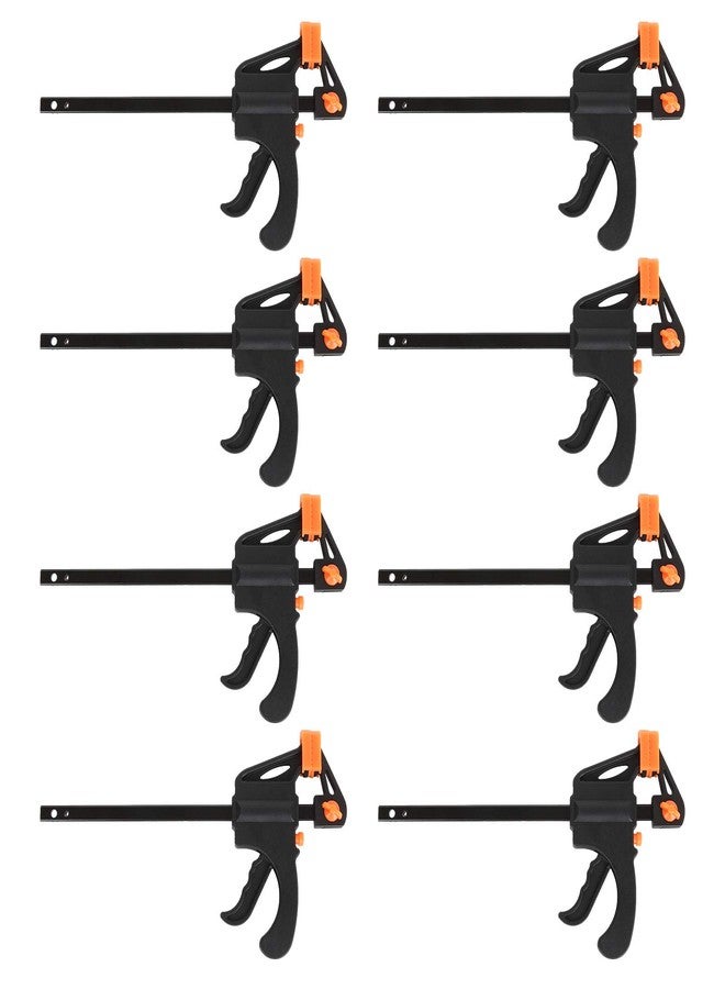 LISHINE 4 Inch Bar Clamps for Woodworking, 8 Pack Quick Grip Clamps Trigger Clamp One Handed Ratchet Clamp, Mini Small Bar Clamp for Craft - Image 1