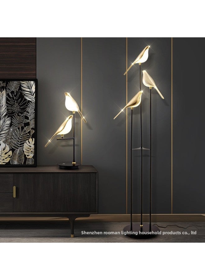 Creative Magpie Table Lamp Bird Lamp Light Luxury Minimalist Eye Protection Living Room Decoration Wedding Atmosphere Lamp Bedroom Lamp Memphis-Light Source Power:European Regulations-Light Color:Double Head Wall Lamp