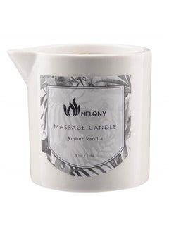 Massage Oil Candle, Moisturizing, Body Oil Candle, Natural Soybeans, 8.1 oz, Amber Vanilla