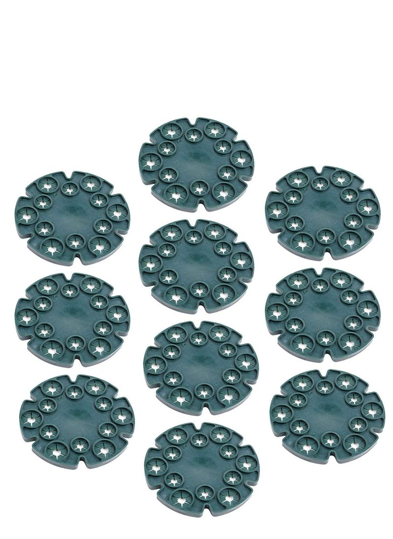 Excefore Peas Beans Support Holder, 12 Holes Bamboo Wig-Wam Holder Cane Stakes Support Grips for Garden Climbing Plants, Tomatoes, Cucumbers, Clematis, Sweet Tomatoes(10 Pack）  - Image 3