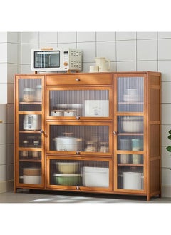 keke Modern Wooden Storage Kitchen Cabinet with Shelves for Living Room & Kitchen  - Image 1