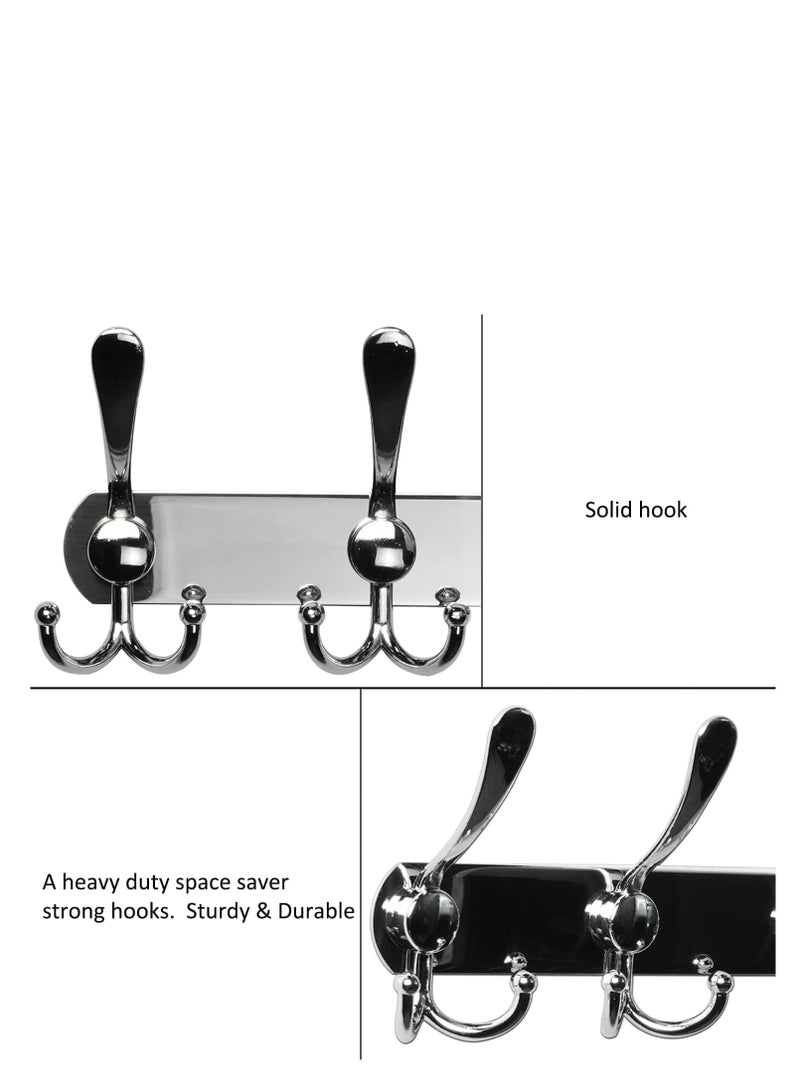 TRASSLE 2 pack Coat Hooks,Coat Hooks Wall Mounted  - Image 4