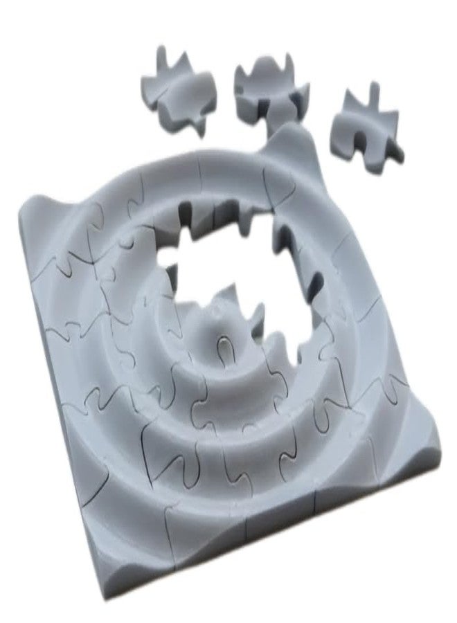 3D CRAFT 3D Puzzle Wave Design,Figure Toy,Multicolor, 25-Piece, Curved Surface - Image 1