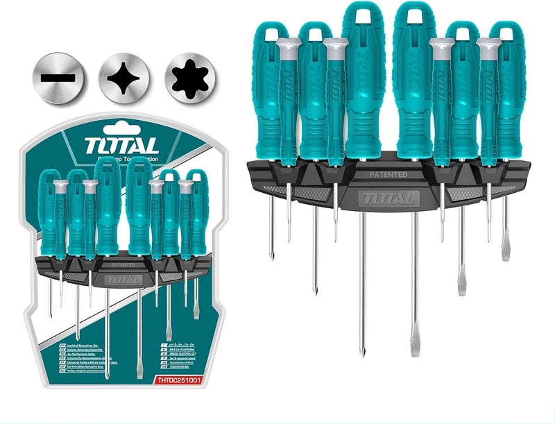 TOTAL 10-Piece Screwdriver Set
