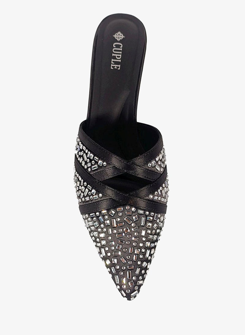 Cuple Womens pointed-toe block heel mules - Image 3