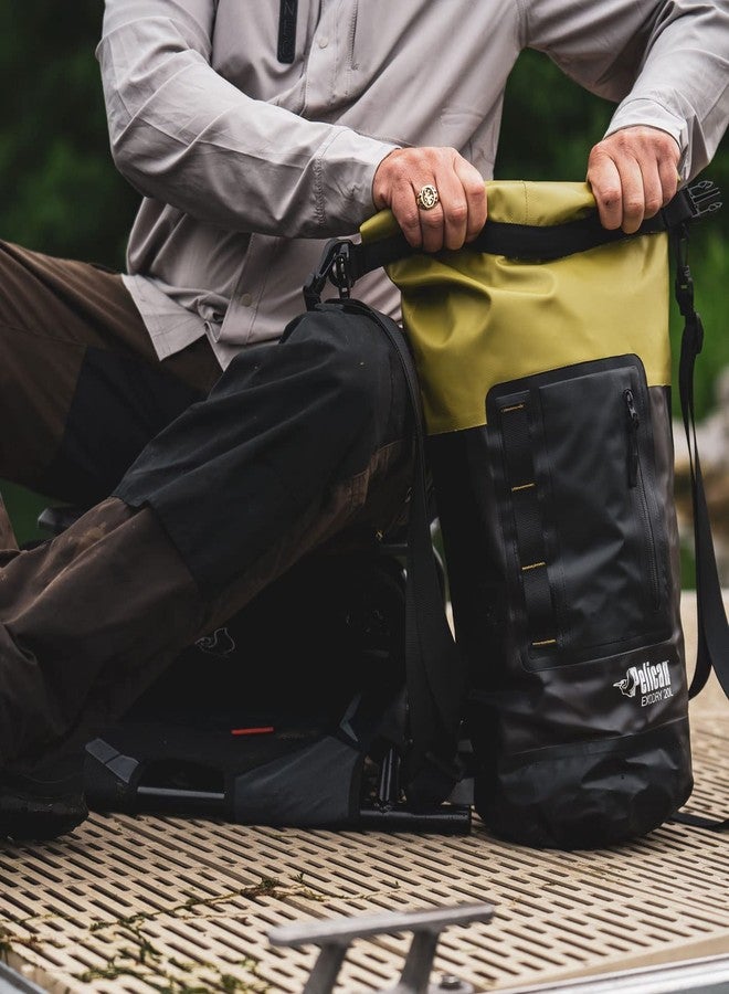 Pelican - ExoDry 20L Medium Drybag Black Waterproof Shoulder Straps Thick & Lightweight Roll Top Dry Compression Keeps Gear for Kayaking, Rafting, Hiking, Fishing - Image 2